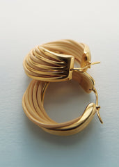Rozo Hoop Earrings - Rattan