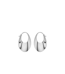 Éole Slim Hoop Earrings - Silver in rhodium plated brass
